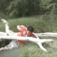 Joven cae al agua tras romperse un improvisado puente de troncos en el video viral conocido como “La caída de Edgar”, uno de los primeros fenómenos de internet en México.