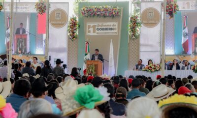 Autoridades municipales de Tochimilco presentan el Primer Informe de Gobierno ante cientos de asistentes en la cabecera municipal, destacando avances en infraestructura, educación y desarrollo social.