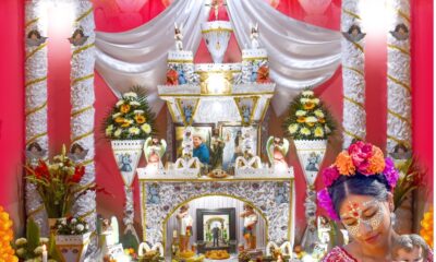 Altar monumental de Huaquechula 2025, Patrimonio Cultural con 28 años de tradición en la celebración del Día de Muertos.