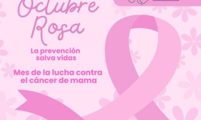 Personal del Instituto Municipal de la Mujer de Tochimilco participa en actividad de sensibilización sobre la detección oportuna del cáncer de mama.