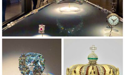 Joyas imperiales exhibidas en el Museo del Louvre, incluyendo coronas, tiaras y gemas pertenecientes a la emperatriz Eugenia y los Bonaparte.
