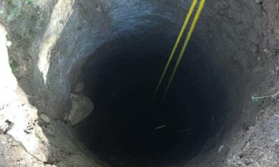 Pozo de aproximadamente 12 metros de profundidad en Atlixco, Puebla, donde una mujer sufrió un accidente mortal en la Ex Hacienda San Agustín.