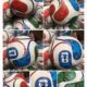 Balón Trionda oficial del Mundial 2026, con diseño en rojo, verde y azul que representa a Canadá, México y Estados Unidos, sobre fondo blanco con bordes dorados.