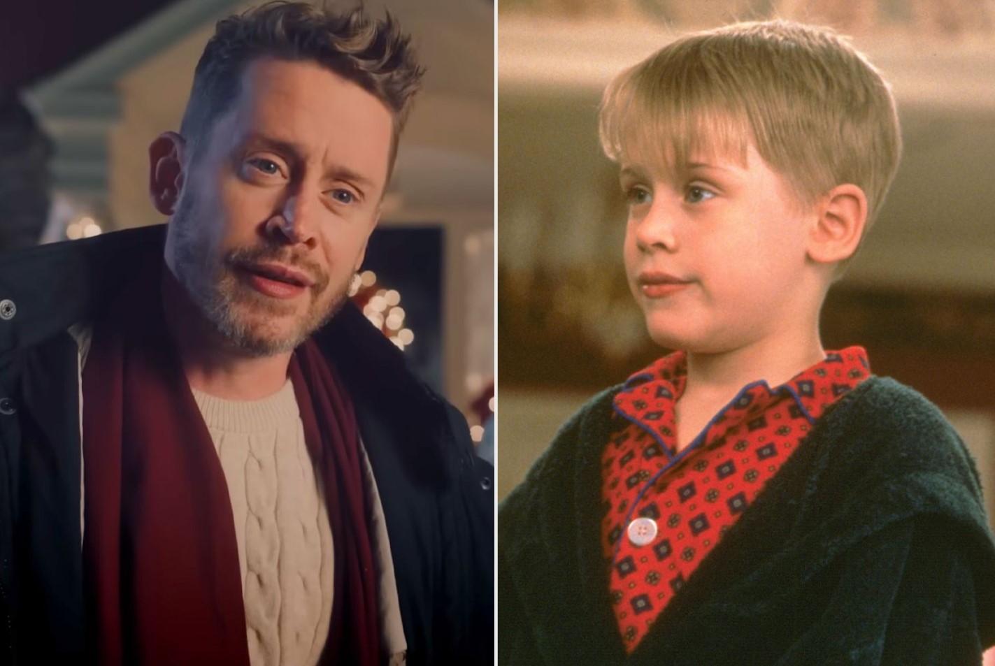 Macaulay Culkin adulto recrea su papel de Kevin McCallister junto a su versión infantil en imágenes comparativas de la nueva campaña “En casa, pero no sola”.