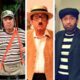 Montaje de cinco personajes icónicos interpretados por una figura reconocida de la comedia mexicana en televisión.