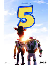Logo oficial de Toy Story 5 presentado por Disney Pixar sobre fondo negro.