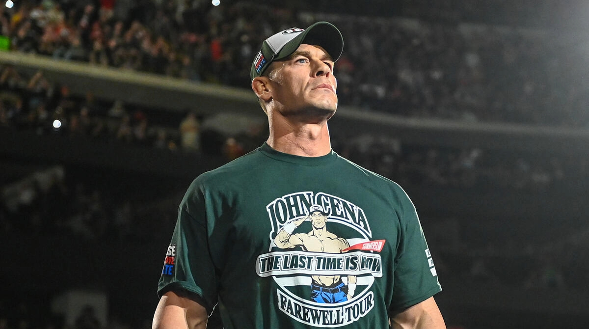 John Cena durante su gira de despedida previo a su último combate oficial en la WWE.