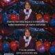 Periodista sosteniendo micrófono en celebración de Año Nuevo con globos, escena inspiradora