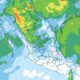 Mapa del avance del frente frío y lluvias en México según CONAGUA.