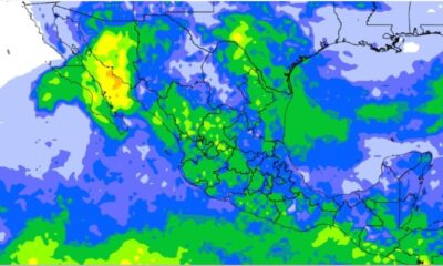 Mapa del Frente Frío 23 afectando México con lluvias y temperaturas bajo cero.