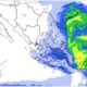 Mapa meteorológico de México mostrando la intensidad del Frente Frío 25 con zonas de lluvia y frío.