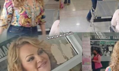 Mujer con notable parecido a Jenni Rivera captada en una farmacia del IMSS en Matehuala.