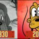 Comparación del diseño de Pluto de 1930 y su versión moderna