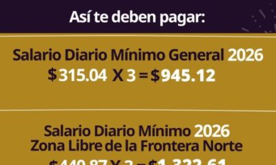 Infografía del Gobierno de México con información sobre cómo se debe pagar el 1 de enero, día de descanso obligatorio.