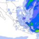 Mapa meteorológico del Frente Frío 27 afectando gran parte de México con heladas y lluvias invernales.