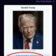 Captura de pantalla viral donde aparece Donald Trump con un título falso de “Acting President of Venezuela”.