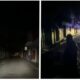 Calles de Atlixco sin alumbrado público tras la explosión de un transformador eléctrico durante la noche.