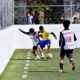 Niñas y niños participan en partido del Torneo de Fútbol por la Amistad organizado por el Ayuntamiento de Huaquechula en la Cabecera Municipal.