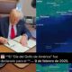 Presidente de Estados Unidos firmando un documento oficial junto a un mapa del Golfo de México