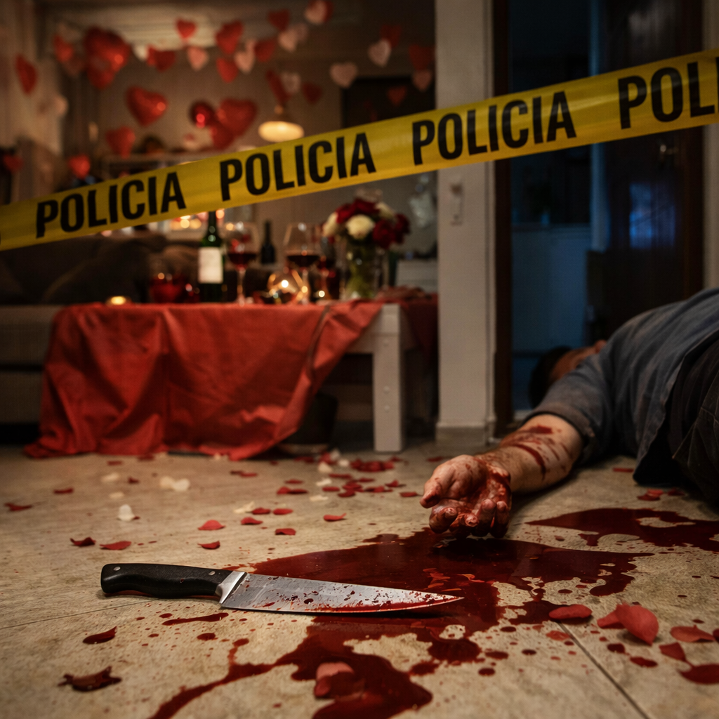 Escena acordonada por autoridades tras un hecho violento en un departamento durante un convivio en Atlixco.