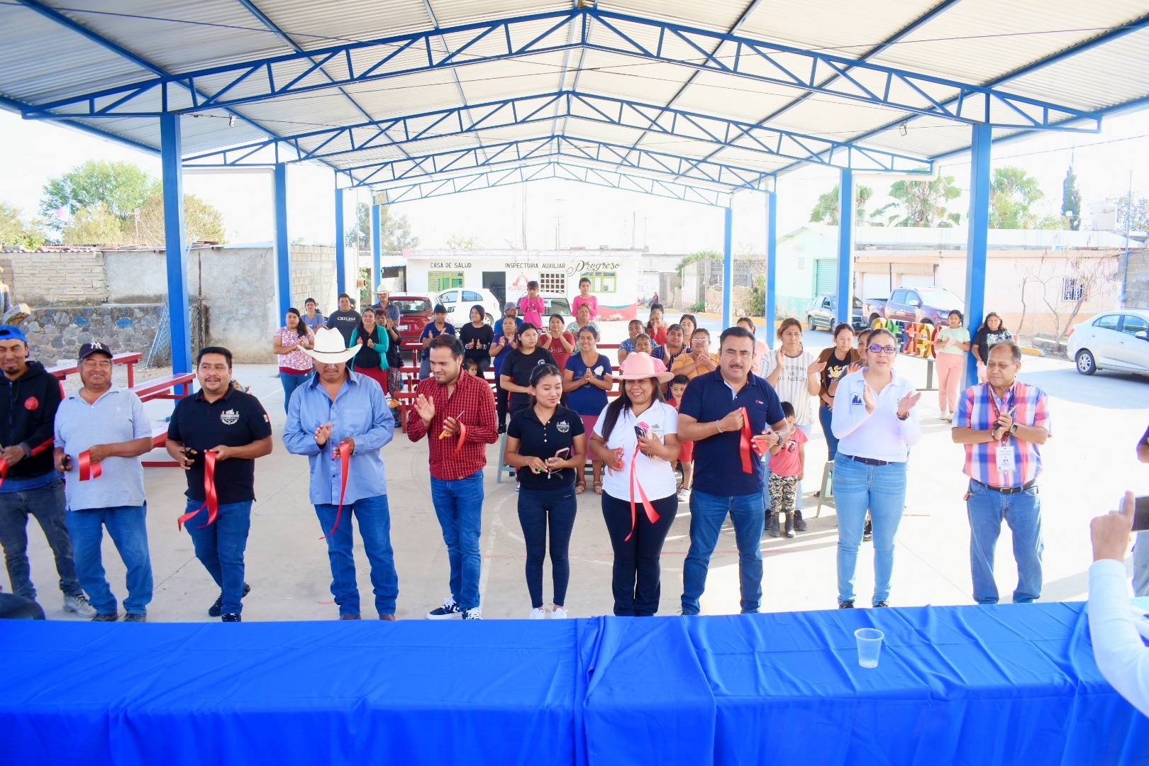 Inauguración de sede de talleres comunitarios de la Misión Cultural 15 en la comunidad El Progreso en el municipio de Huaquechula Puebla.