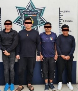 Detención de cuatro hombres por presunto allanamiento de morada en Atlixco