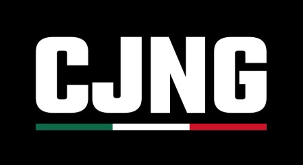 Logotipo con siglas CJNG sobre fondo negro en contexto de debate sobre seguridad en México.