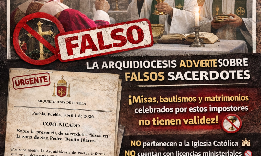 Alerta sobre falsos sacerdotes en Atlixco con representación de ceremonia religiosa no autorizada