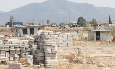 Zona con presencia policial durante operativo de desalojo en Santa Ana Acozautla