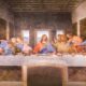 Pintura de la Última Cena de Jesús con sus discípulos durante el Jueves Santo