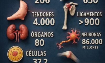 infografia cuerpo humano evolucion biologia huesos musculos neuronas