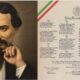 Retrato de Francisco González Bocanegra junto a partitura del Himno Nacional Mexicano