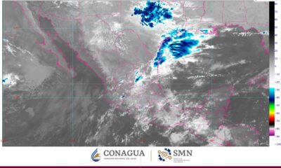 Imagen satelital muestra nubosidad y lluvias en Puebla con tormentas en Atlixco