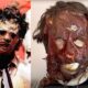 Máscara original de Leatherface deteriorada con el paso del tiempo en película de terror de 1974