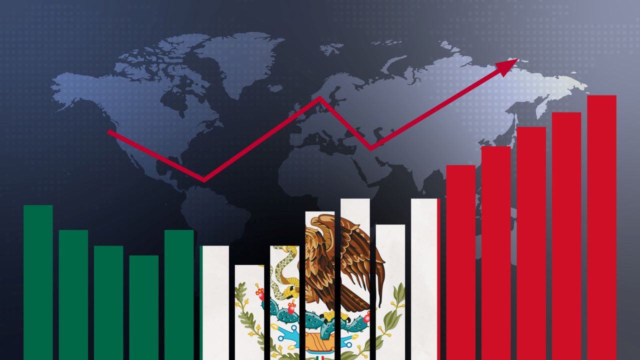 Gráfico de inflación en México con tendencia al alza en 2026
