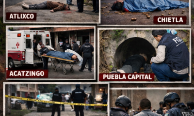 Escenas de crimen en Puebla con presencia policial y acordonamiento tras múltiples homicidios
