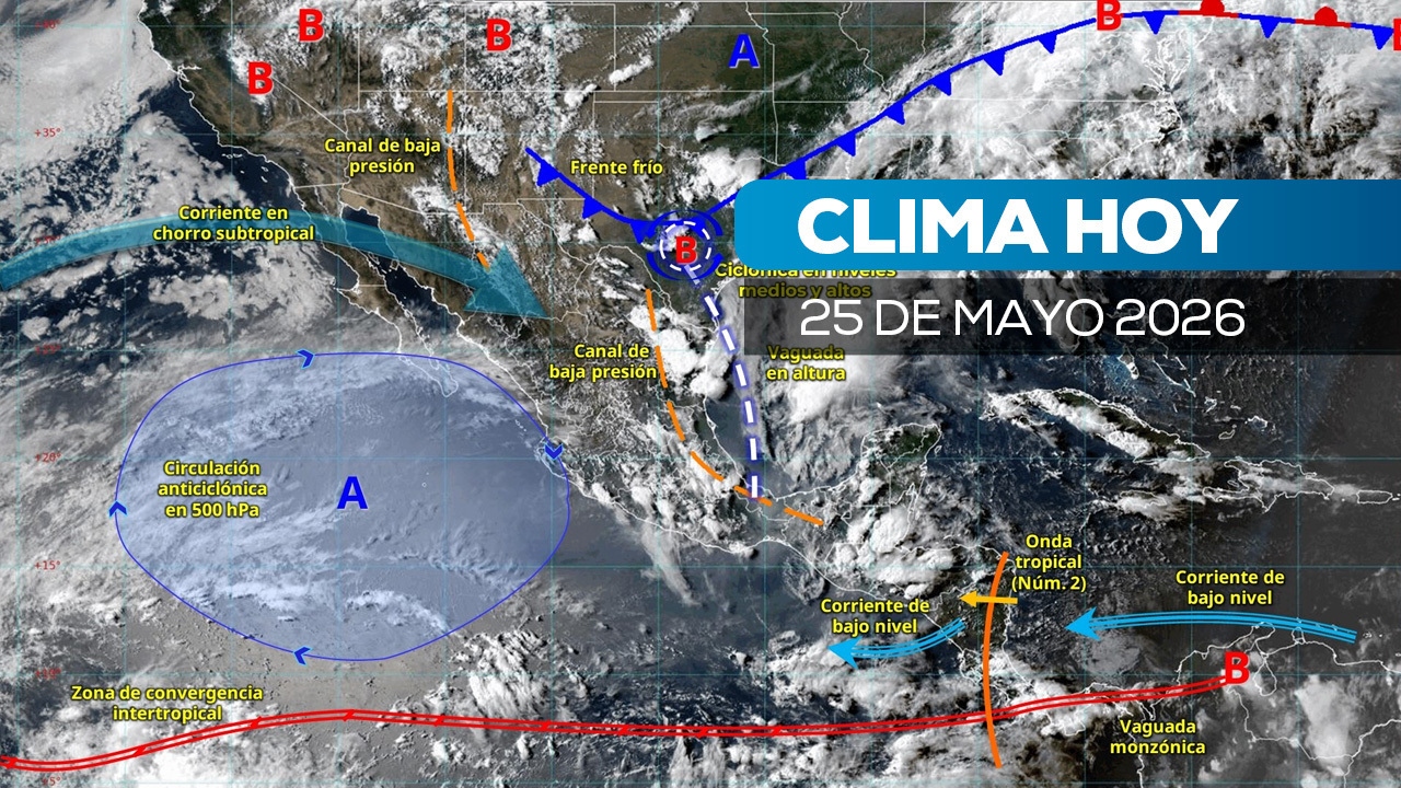 Pronóstico meteorológico del 25 de mayo de 2026 en Puebla con lluvias, tormentas eléctricas y temperaturas extremas en Atlixco, Angelópolis y la Mixteca.
