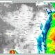 Imagen satelital GOES-19 mostrando lluvias y tormentas eléctricas sobre Puebla y el Valle de Atlixco-Matamoros.