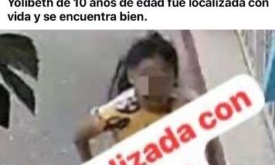 Aviso oficial de localización con vida de una menor reportada como desaparecida en Atlixco.