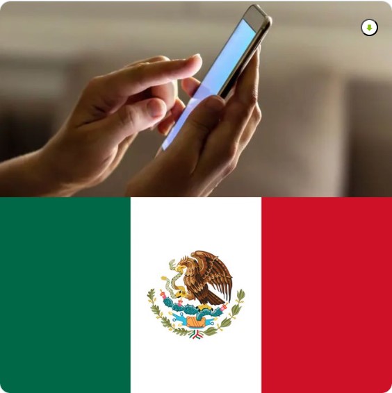 Imagen de un teléfono celular junto a la bandera de México relacionada con debate sobre registro obligatorio de líneas telefónicas.