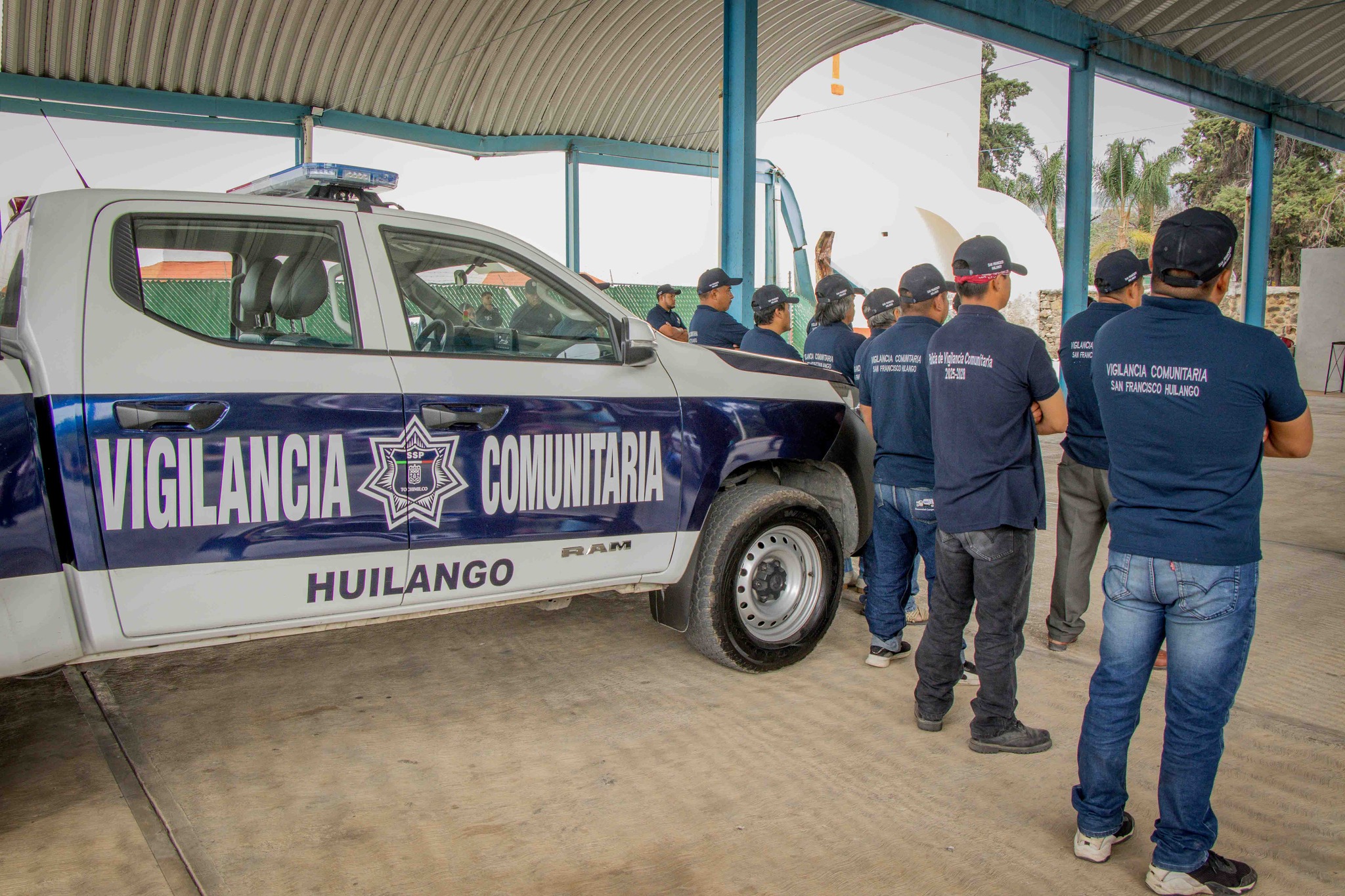 Entrega de patrulla para vigilancia comunitaria en San Francisco Huilango, Tochimilco