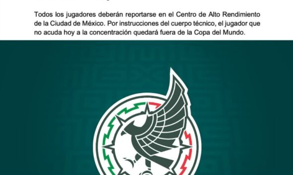 Comunicado oficial de la Selección Mexicana sobre concentración rumbo al Mundial 2026