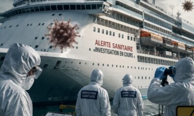 Personal sanitario inspecciona crucero tras alerta epidemiológica en Francia