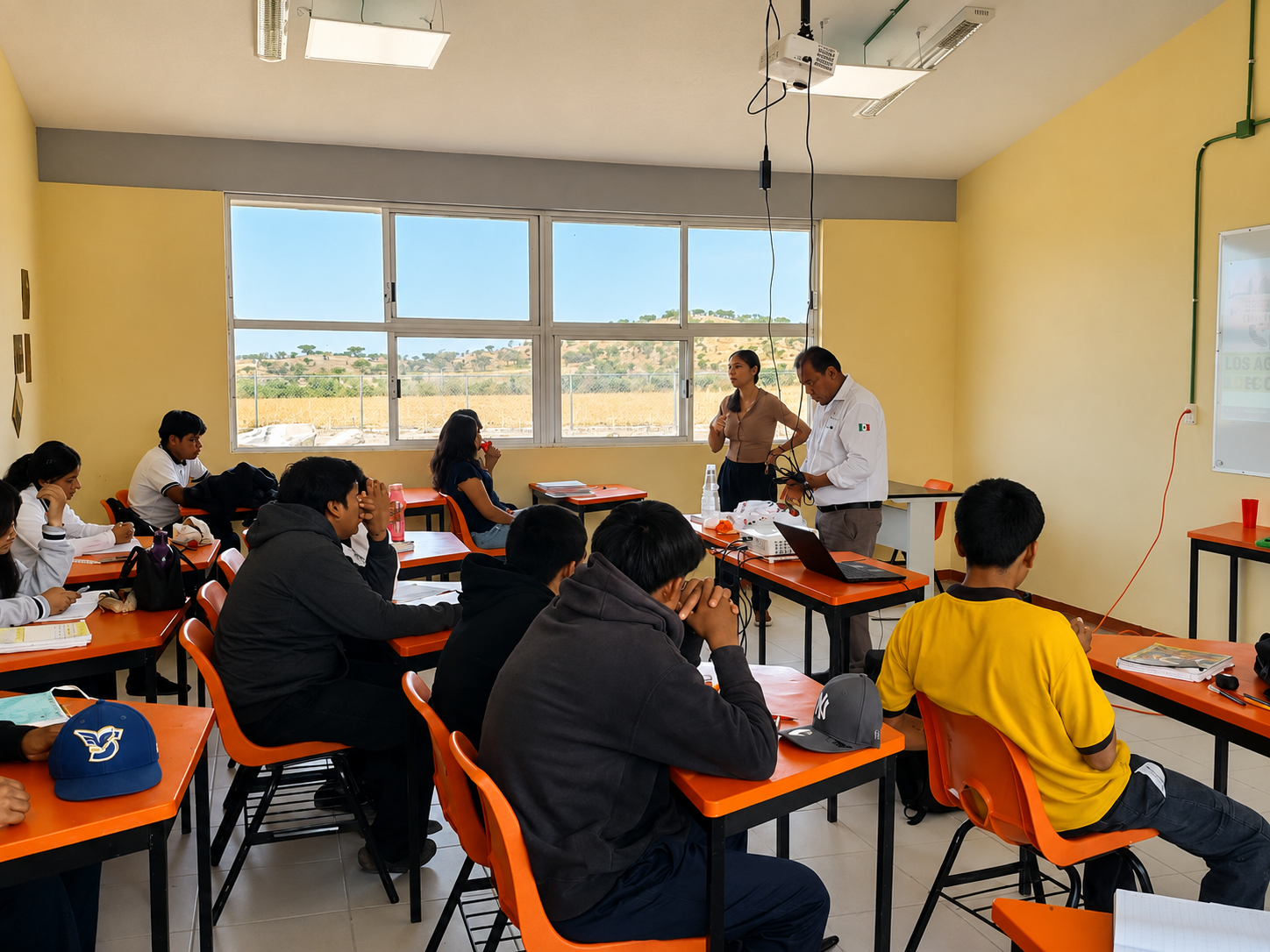 Plática de prevención del delito en el Bachillerato Digital 192 de San Diego El Organal en Huaquechula