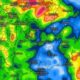 Mapa meteorológico de Puebla con pronóstico de lluvias intensas y tormentas por Frente Frío 50