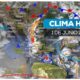Mapa meteorológico que muestra el pronóstico de lluvias fuertes para Puebla y el Valle de Atlixco.