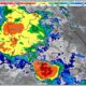 Imagen satelital meteorológica que muestra tormentas, lluvias y actividad eléctrica sobre Puebla, Valle de Atlixco, Angelópolis y Mixteca durante junio de 2026.