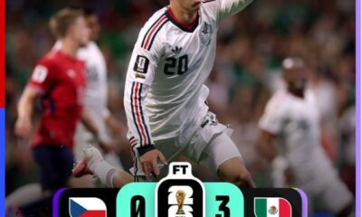 Jugador de la Selección Mexicana celebra el primer gol durante la victoria 3-0 frente a Chequia en la fase de grupos de la Copa Mundial de la FIFA 2026. México consiguió su tercer triunfo consecutivo y avanzó como líder invicto del Grupo A a los dieciseisavos de final.