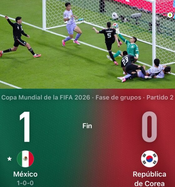México derrota 1-0 a Corea del Sur en el Mundial FIFA 2026 y asegura su clasificación a la siguiente ronda.