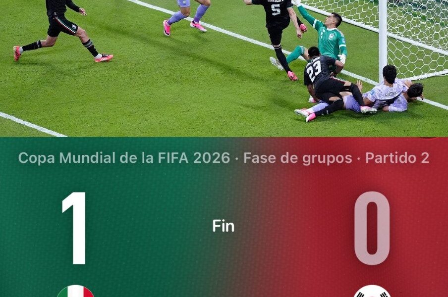 México derrota 1-0 a Corea del Sur en el Mundial FIFA 2026 y asegura su clasificación a la siguiente ronda.